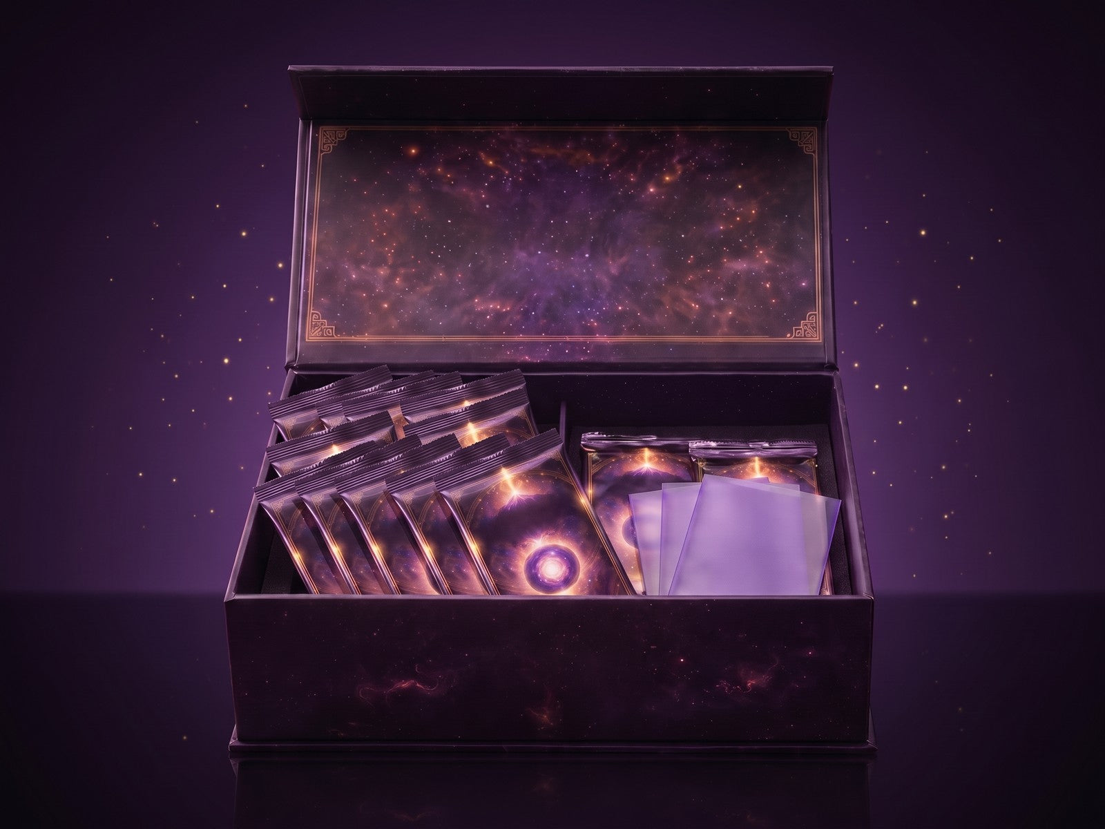 La Moodbox ouverte avec ses douze boosters scellés