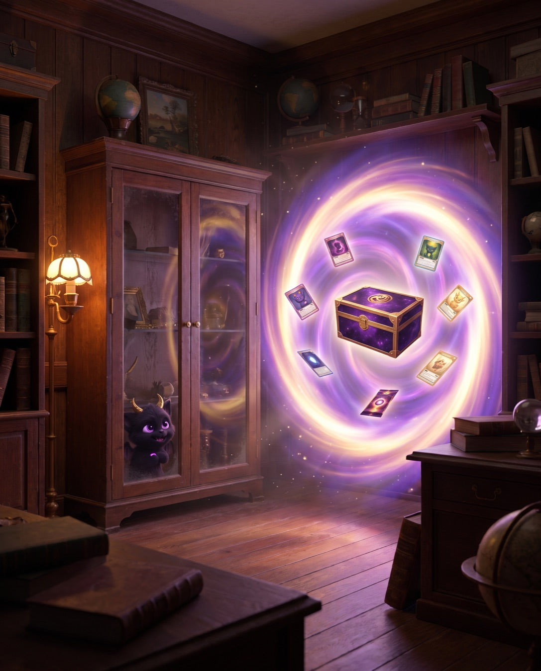 Un portail de lumière s’ouvre dans la vieille boutique d’Obscur, les cartes et la Moodbox arrivent