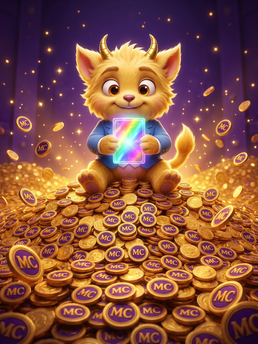 Joyeux sur une montagne de MoodCoins